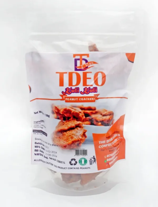 Tasty Kuli Kuli (Peanut Crackers) 120g: Signature Flavor, Sandfree, Crunchy and Spicy | TDeo Foods